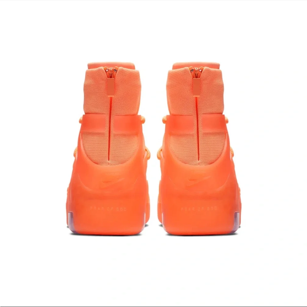 Size 8 - Nike Air Fear Of God 1 Orange Pulse Good Condition No Box - Picture 3 of 14